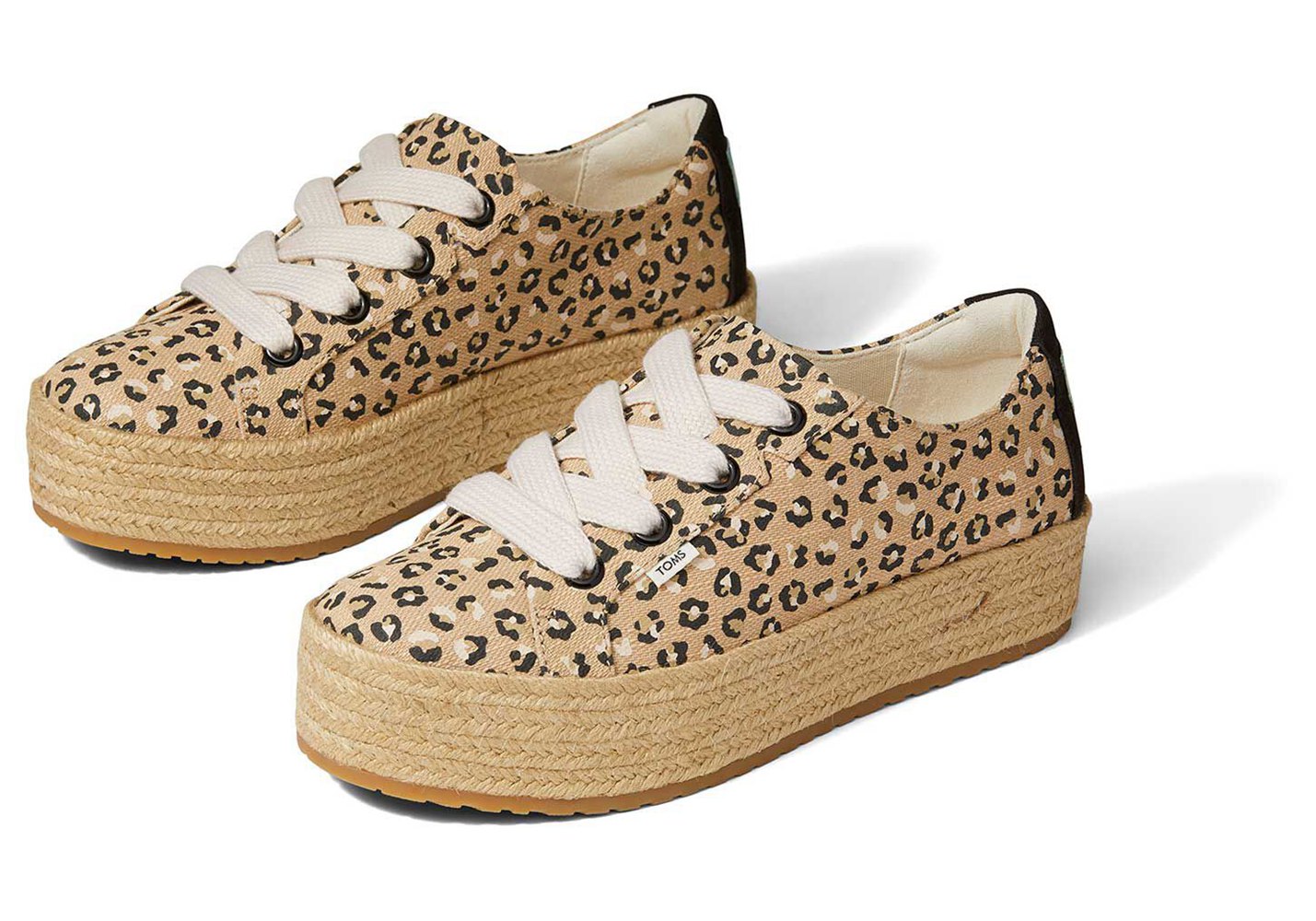 Toms Espadryle Damskie Beżowe - Cassiah Laceup - 17FTBGIEP